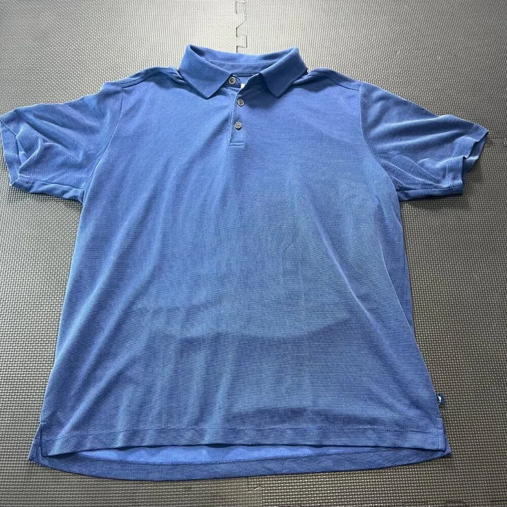 Tommy Bahama Mens Blue Polo Shirt L Large Modal Blend Short Sleeve - Picture 1 of 5